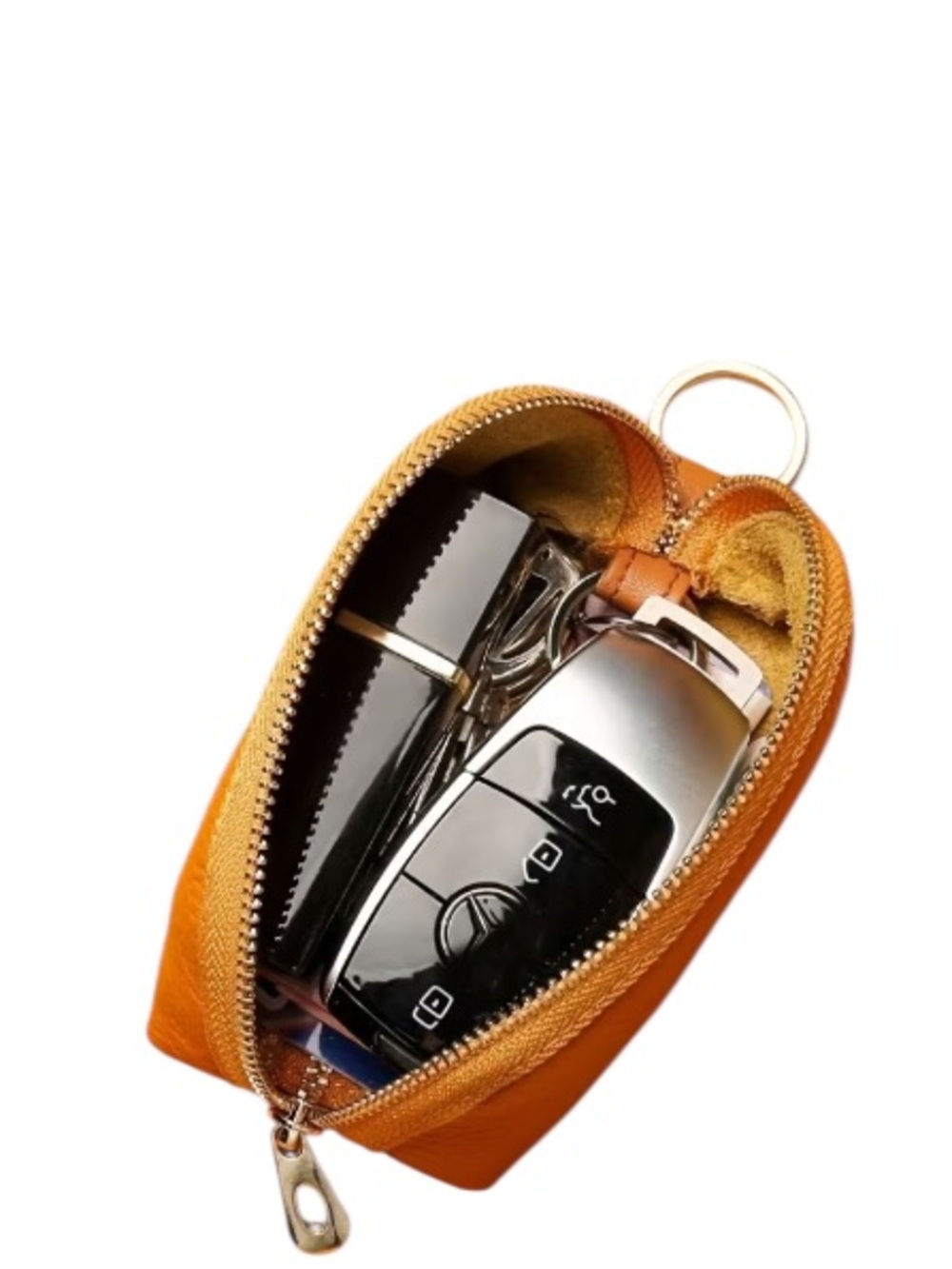 Mini essential Pebbled Key Pouch. - Picture 3 of 4